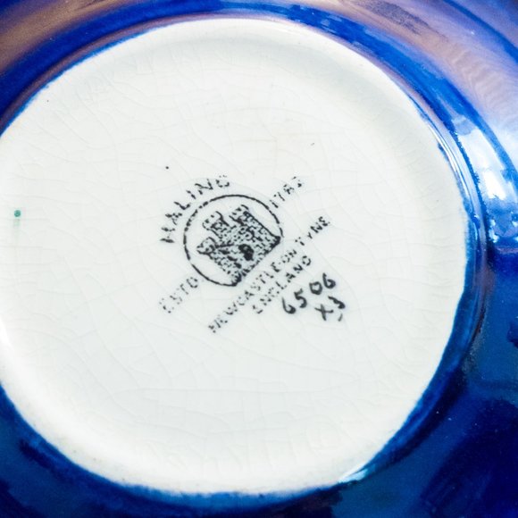 Maling Pottery Trinket Dish Small Bowl Vintage 1950s Floral Hand Painted England - Picture 3 of 3